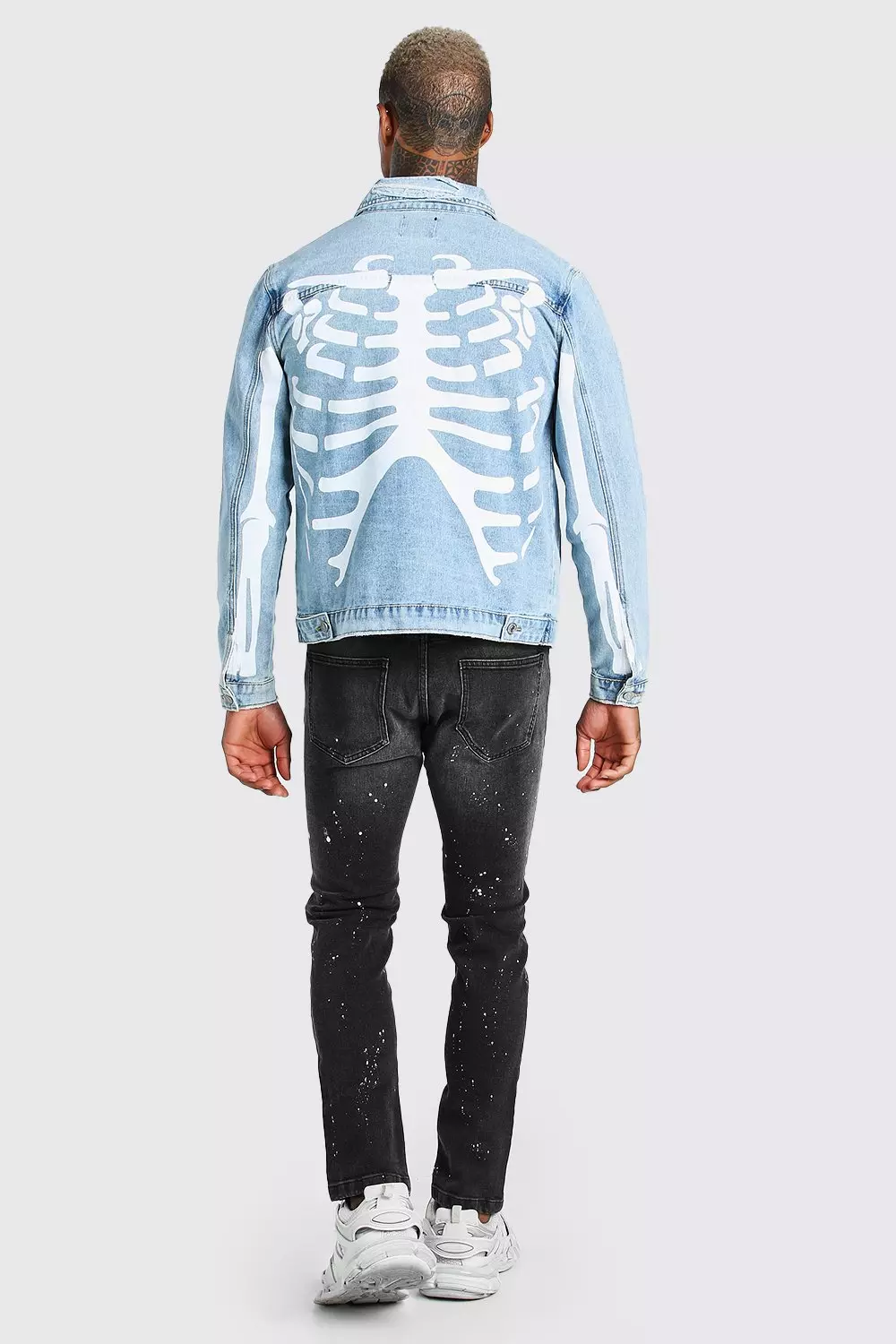 Skeleton denim jacket shop